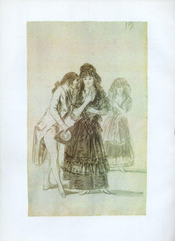 LAMINA V47178: Capricho 7 por Goya, dibujo 