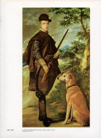 LAMINA V47150: El infante Fernando de caza por Velazquez