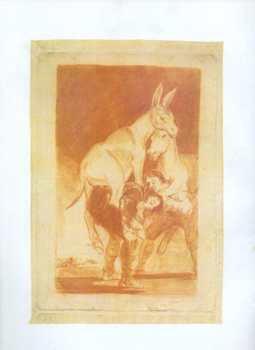 LAMINA V47246: Capricho 42 por Goya, dibujo preparatorio