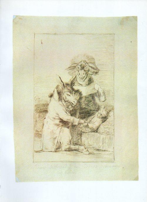 LAMINA V47242: Capricho 40 por Goya, dibujo preparatorio