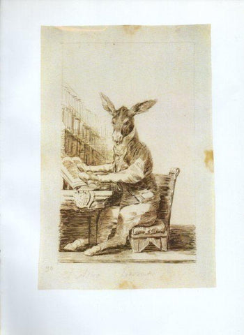 LAMINA V47240: Capricho 39 por Goya, dibujo preparatorio