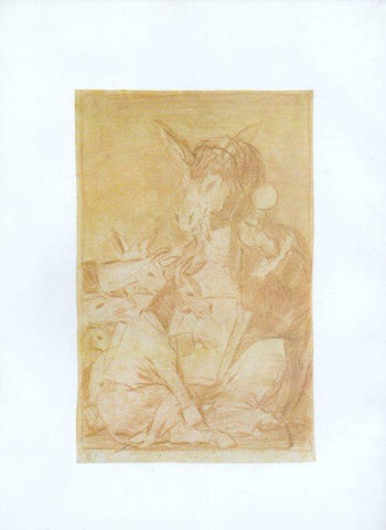 LAMINA V47235: Capricho 37 por Goya, dibujo preparatorio