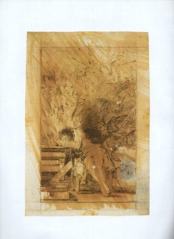 LAMINA V47248: Capricho 43 por Goya, dibujo preparatorio