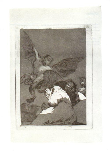 LAMINA V47255: Capricho 48 por Goya, prueba de estado