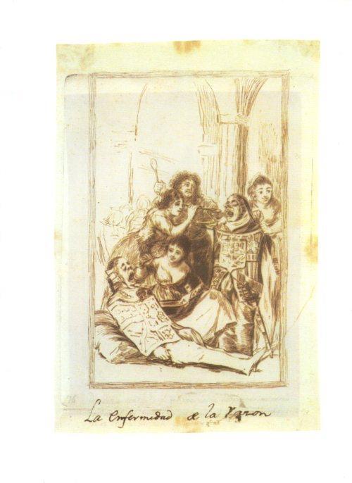 LAMINA V47258: Capricho 50 por Goya, dibujo preparatorio