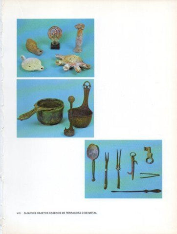 LAMINA V47041: Objetos casero de terracota y metal siglo II, Roma