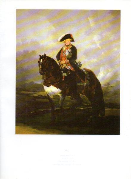 LAMINA V47064: El rey Carlos IV a caballo por Goya