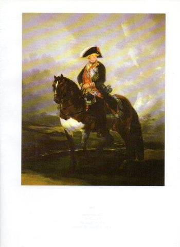 LAMINA V47064: El rey Carlos IV a caballo por Goya