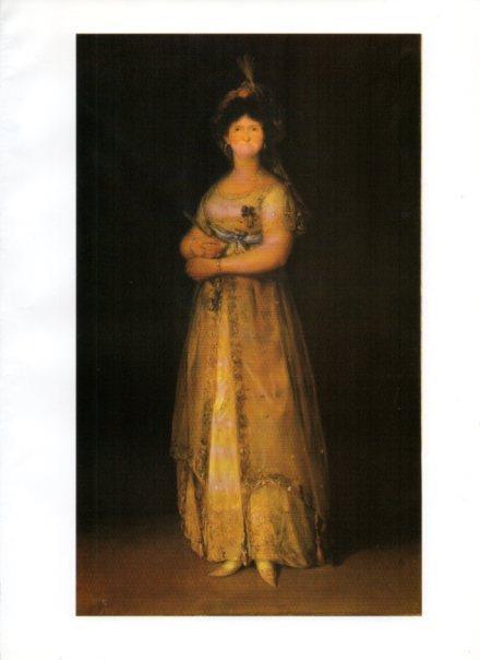 LAMINA V47063: La reina Maria Luisa por Goya