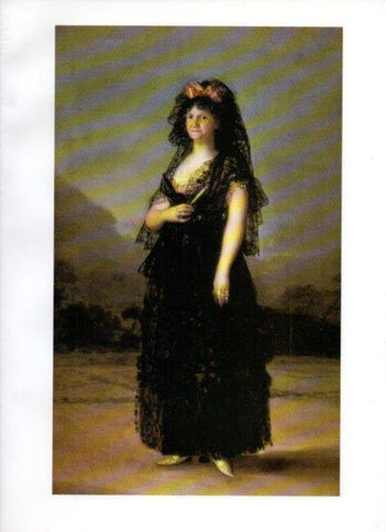 LAMINA V47061: La reina Maria Luisa por Goya