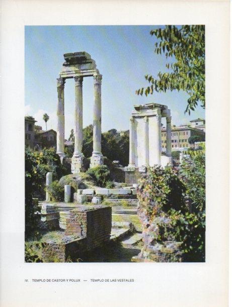 LAMINA V46992: Templos de Castor y Polux y de Las Vestales, Roma