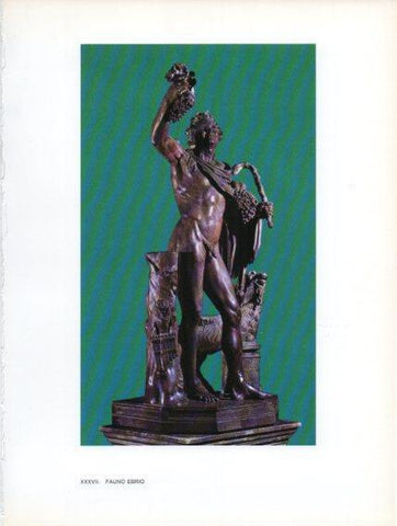 LAMINA V47025: Fauna ebrio estatua
