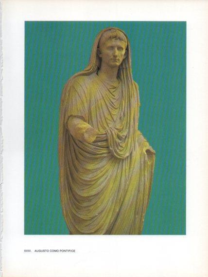 LAMINA V47019: Augusto como Pontifice estatua
