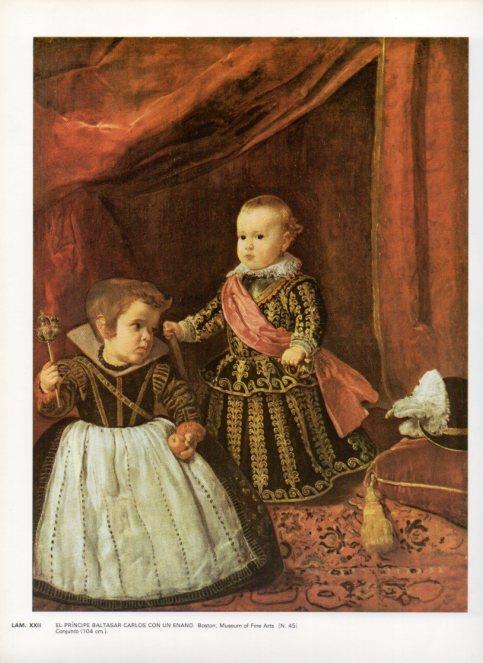 LAMINA V47145: El principe Baltasar Carlos con enano por Velazquez