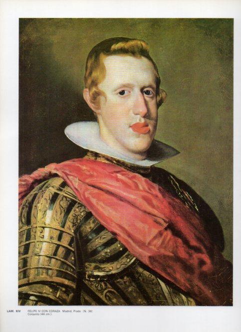 LAMINA V47141: Felipe IV con coraza por Velazquez