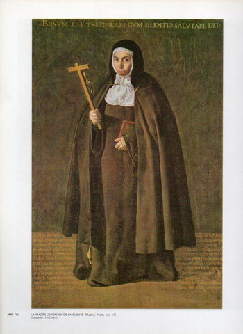 LAMINA V47137: La madre Jeronima de la Fuente por Velazquez