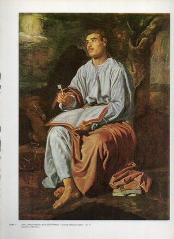 LAMINA V47135: San Juan Evangelista en Patmos por Velazquez