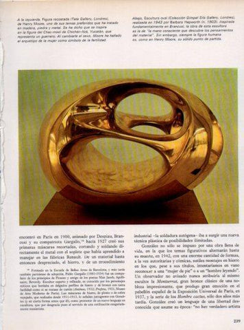 LAMINA V48132: Escultura oval por Barbara Hepworth