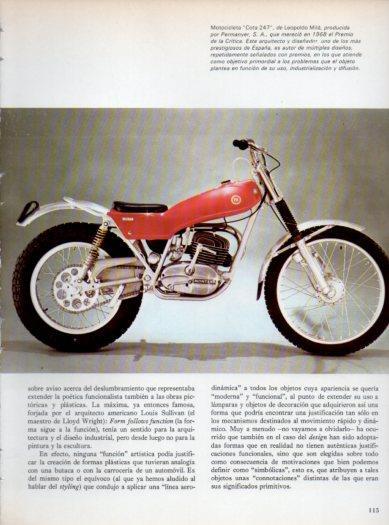 LAMINA V48070: Motocicleta Cota 247 de Leopoldo Mila