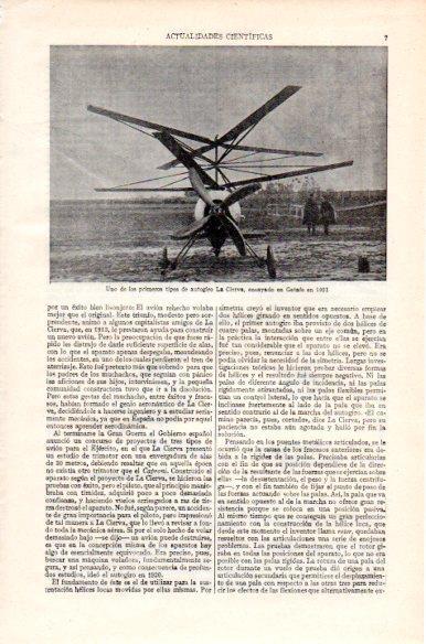 LAMINA V47309: Autogiro La Cierva, Getafe 1921
