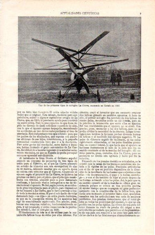LAMINA V47309: Autogiro La Cierva, Getafe 1921