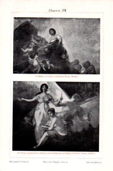 LAMINA V47565: La Musica y El Tiempo por Goya