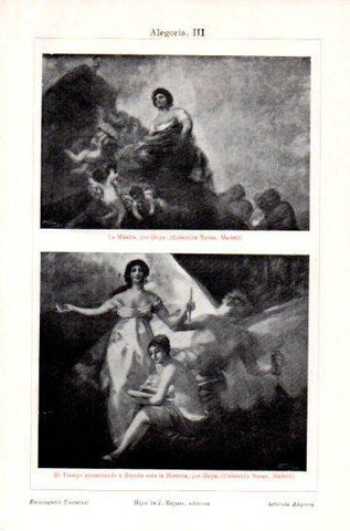 LAMINA V47565: La Musica y El Tiempo por Goya