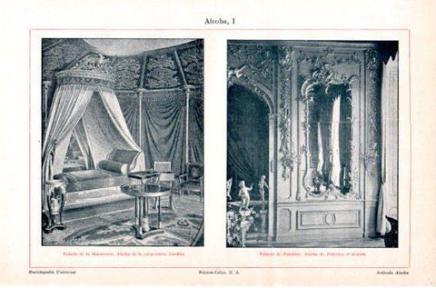 LAMINA V47552: Alcobas de los Palacios de Malmaison y Potsdam