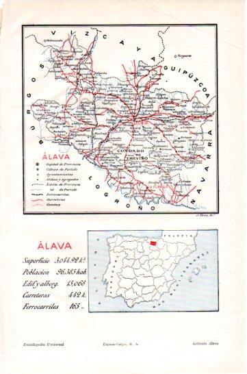 LAMINA V47513: Mapa de la provincia de Alava