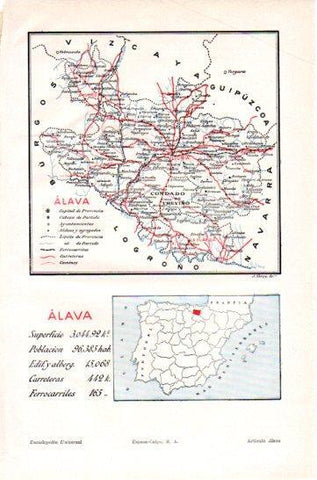 LAMINA V47513: Mapa de la provincia de Alava