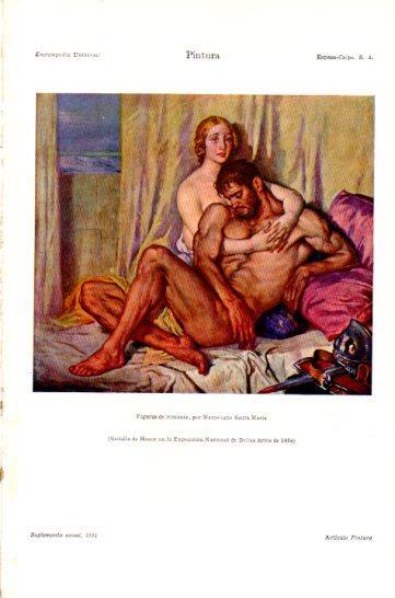 LAMINA V47503: Figuras de romance por Marceliano Santa Maria