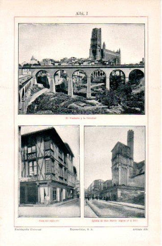 LAMINA V47532: Vistas de Albi, Francia