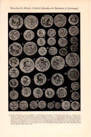 LAMINA V47529: Monedas de Alberto e Isabel, ducados de Brabante y Limburgo