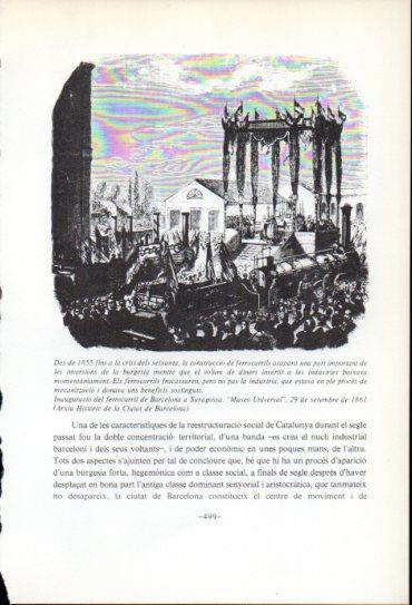 LAMINA V47668: Inaguracio del ferrocarril de Barcelona a Saragossa gravat