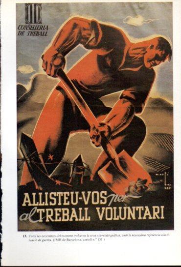 LAMINA V47684: Cartell allisteu-vos treball voluntari Guerra Civil
