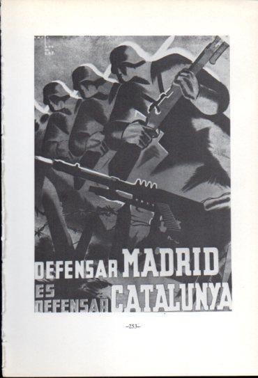 LAMINA V47682: Cartell defensar Madrid es defensar Barcelona Guerra Civil