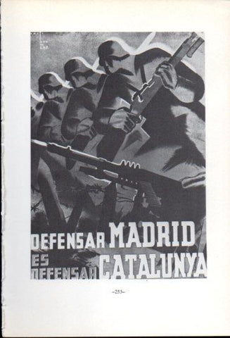 LAMINA V47682: Cartell defensar Madrid es defensar Barcelona Guerra Civil