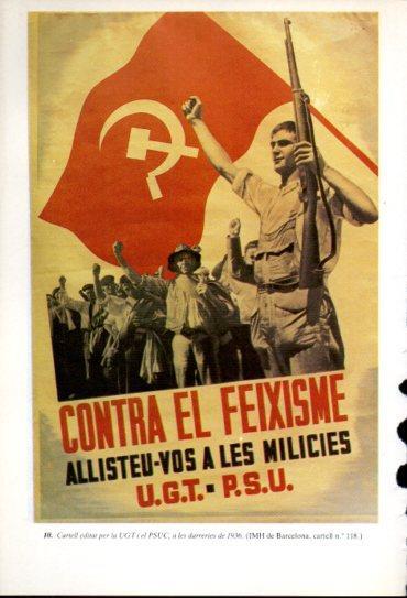 LAMINA V47678: Cartell contra el feixisme 1936, Guerra Civil