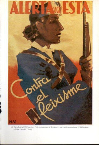 LAMINA V47676: Cartel de la UGT any 1936 representant La Republica