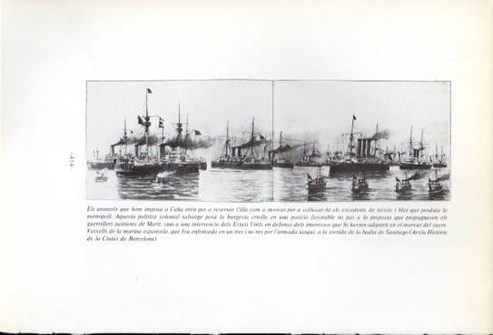 LAMINA V47640: Vaixells de la marina espanyola, badia de Santiago