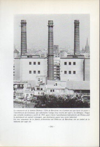 LAMINA V47635: Ximeneies de la fabrica d'electricitat del Poble-sec, Barcelona