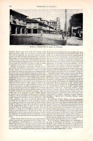 LAMINA V47370: Avenida Diez de Agosto en Guayaquil, Ecuador