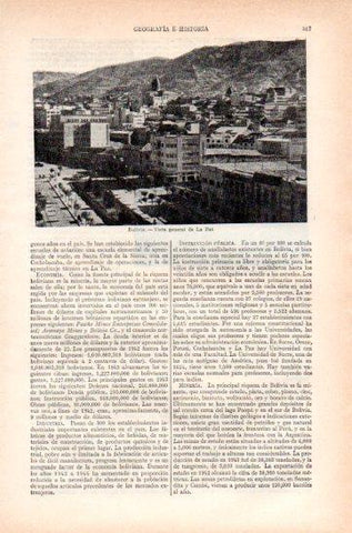 LAMINA V47364: Vista de La Paz, Bolivia