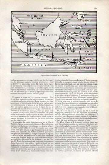 LAMINA V47397: Mapa de las operaciones de Japon en el Pacifico