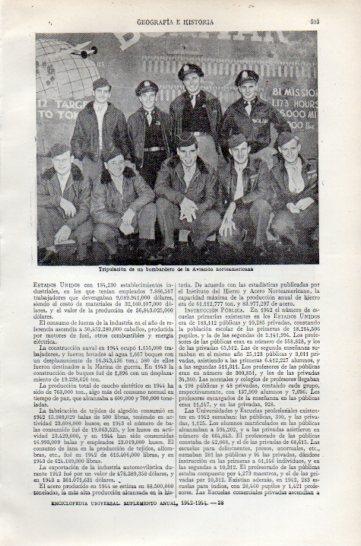 LAMINA V47380: Tripulacion de un bombardero aviacion americana
