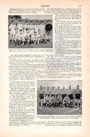 LAMINA V47354: Equipos de futbol del Valencia y Atletico de Bilbao
