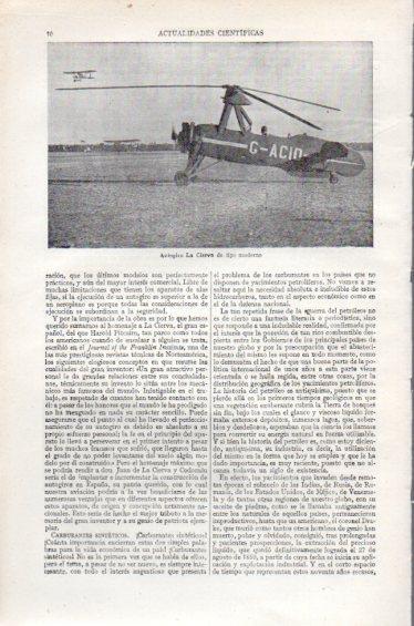 LAMINA V47310: Autogiro La Cierva tipo moderno