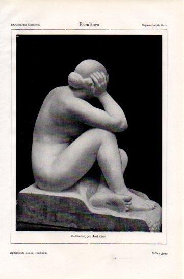 LAMINA V47337: Meditacion escultura por Jose Clara
