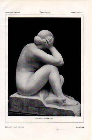 LAMINA V47337: Meditacion escultura por Jose Clara