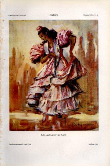 LAMINA V47334: Baile español por Pedro Clapera
